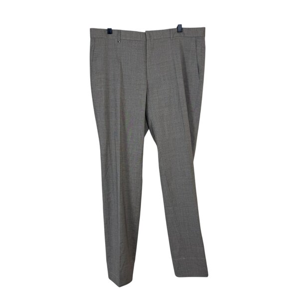 Hugo Boss New READ Genius Slim Fit Trousers Size 38R Light Beige Career Wool